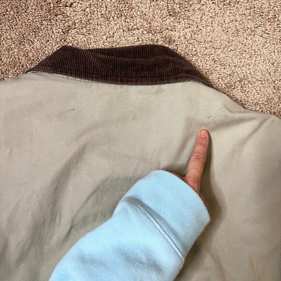 Vtg 90s Swingster Chore Barn Coat Corduroy Collar Workwear Outdoor Utility Farm - Picture 7 of 11